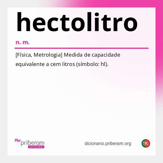 Significado de hectolitro