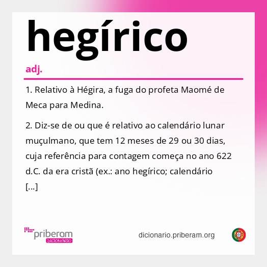 Significado de hegírico