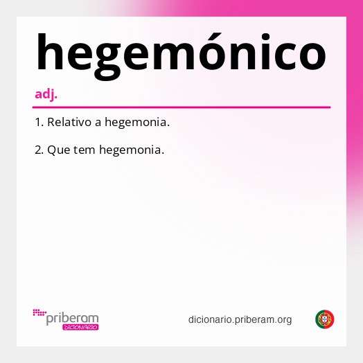 Significado de hegemónico
