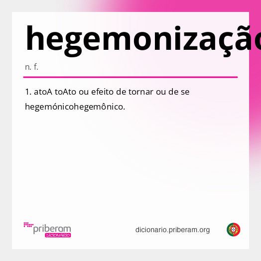 Significado de hegemonização