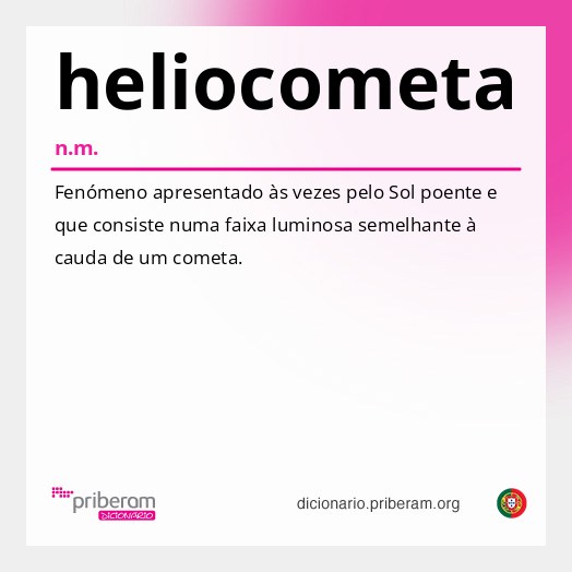 Significado de heliocometa