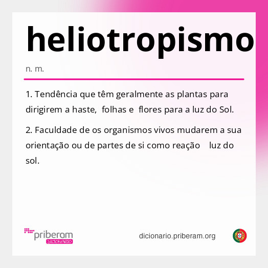 Significado de heliotropismo