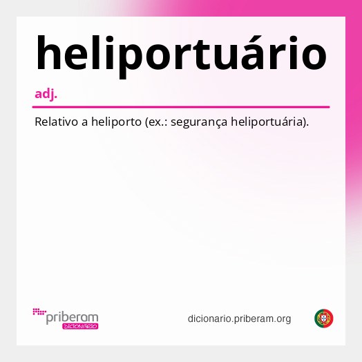 Significado de heliportuário