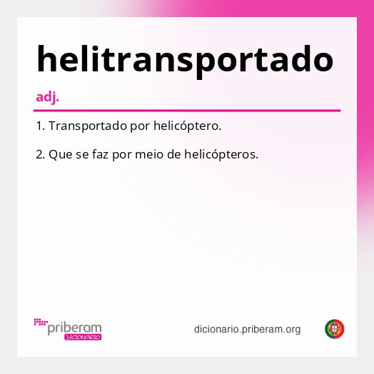 Significado de helitransportado