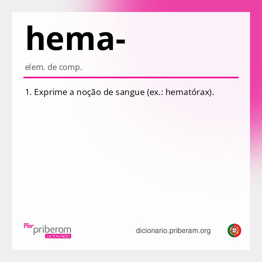 Significado de hema-