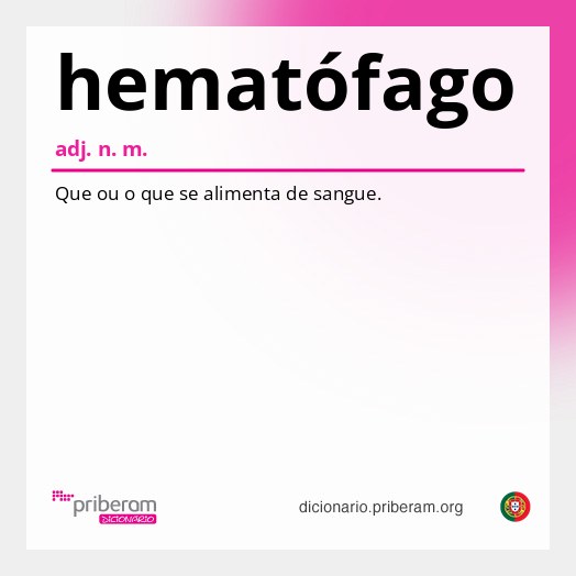 Significado de hematófago