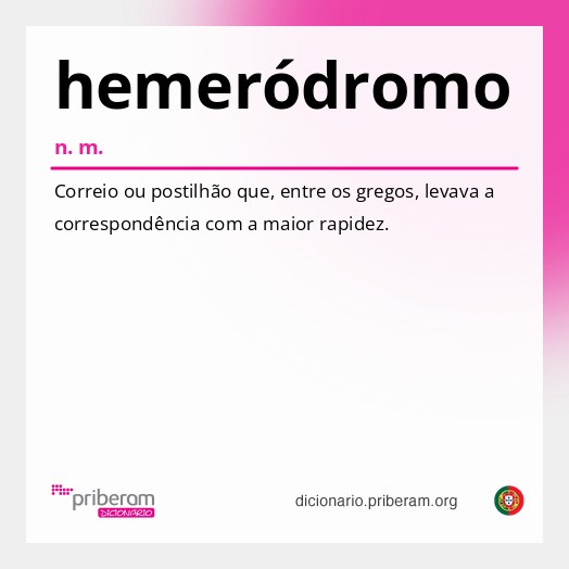 Significado de hemeródromo