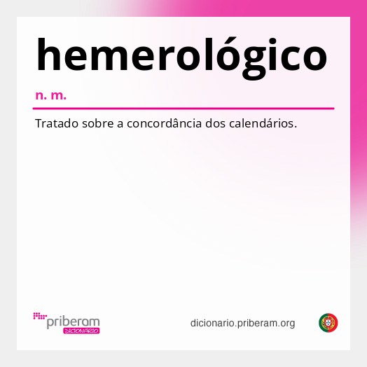Significado de hemerológico