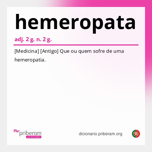 Significado de hemeropata