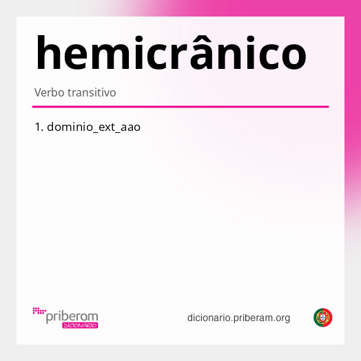 Significado de hemicrânico