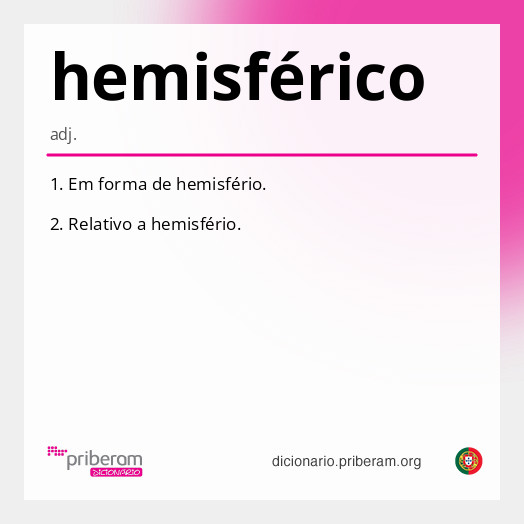 Significado de hemisférico