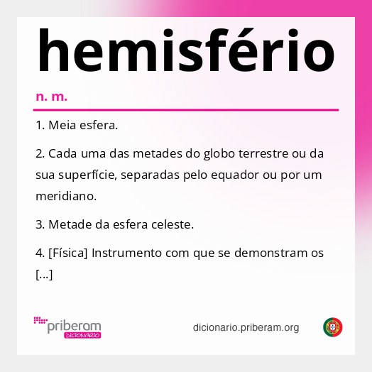 Significado de hemisfério