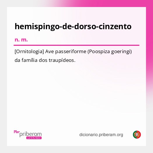 Significado de hemispingo-de-dorso-cinzento