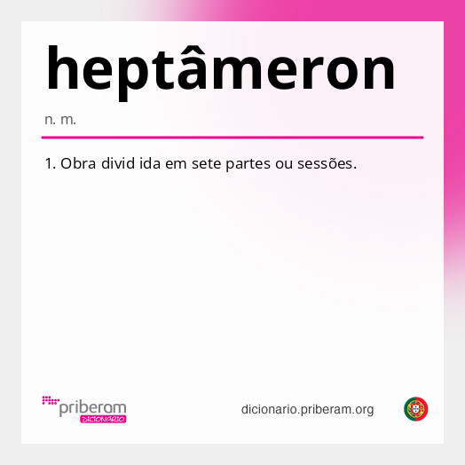 Significado de heptâmeron