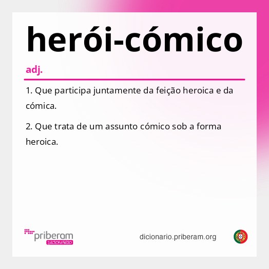 Significado de herói-cómico