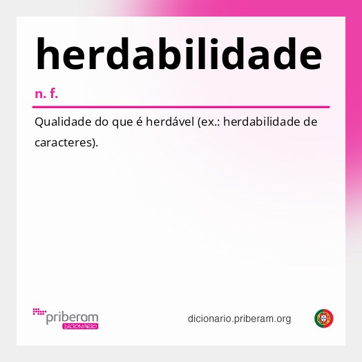 Significado de herdabilidade