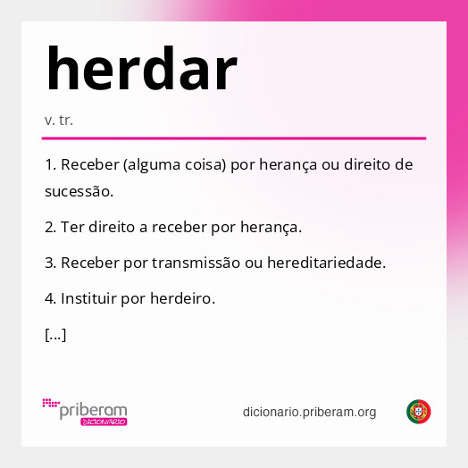 Significado de herdar
