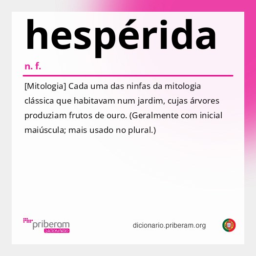 Significado de hespérida