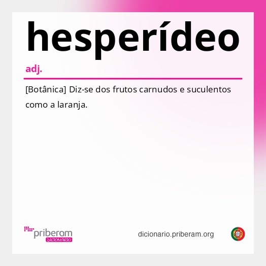 Significado de hesperídeo