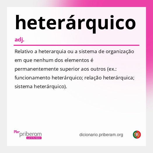 Significado de heterárquico