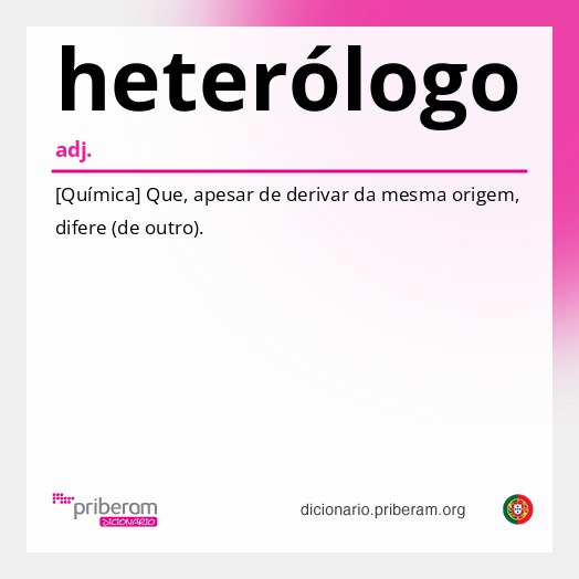 Significado de heterólogo