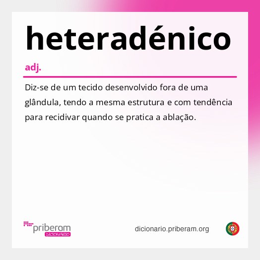 Significado de heteradénico