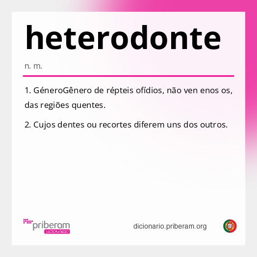 Significado de heterodonte