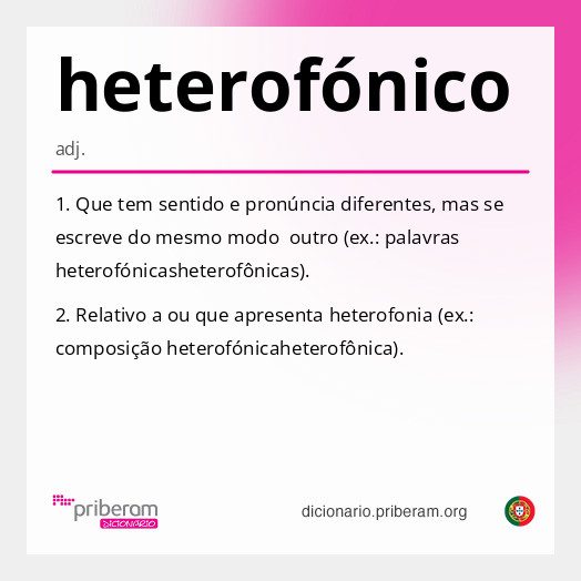 Significado de heterofónico