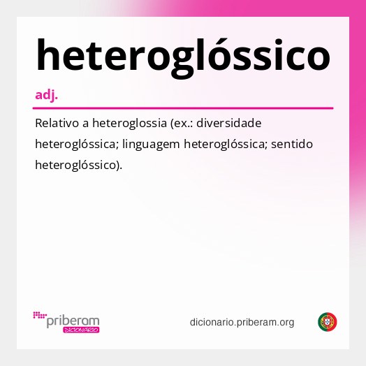 Significado de heteroglóssico