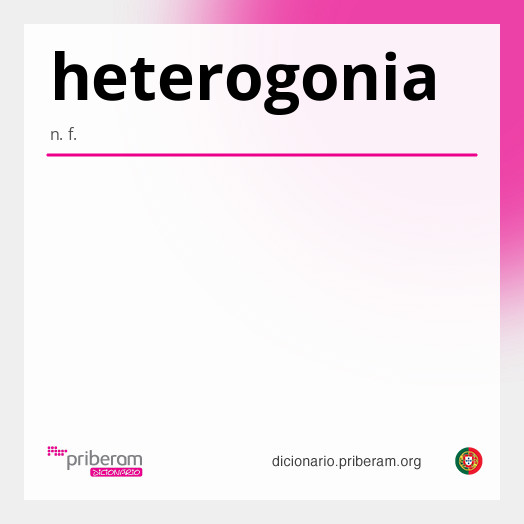 Significado de heterogonia