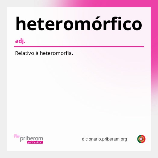 Significado de heteromórfico