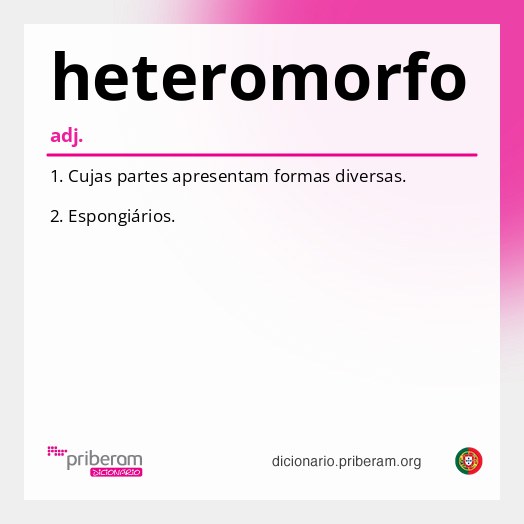 Significado de heteromorfo
