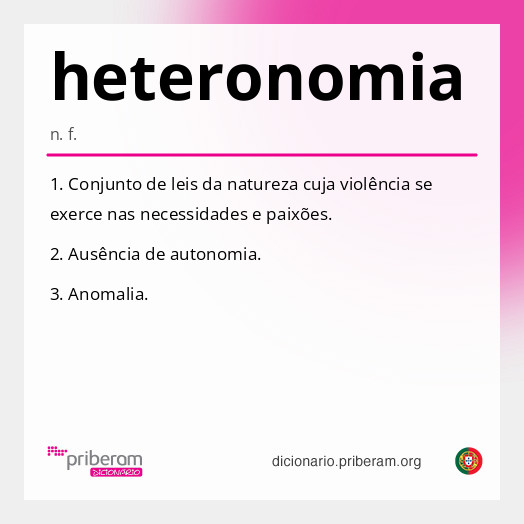 Significado de heteronomia