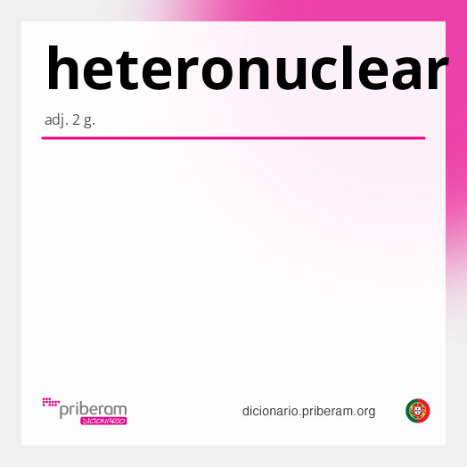 Significado de heteronuclear