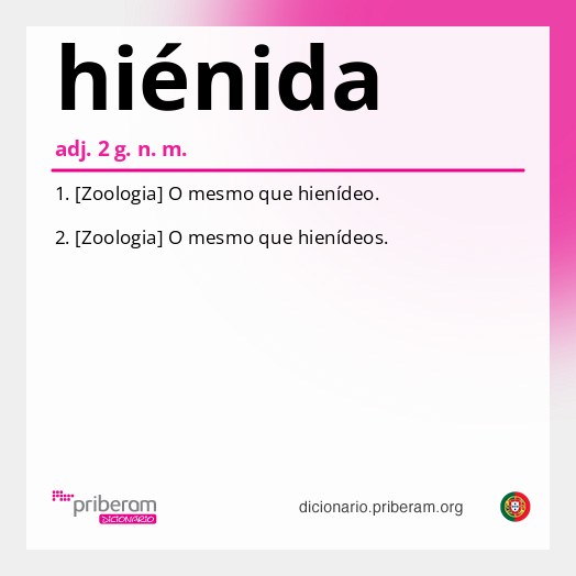 Significado de hiénida