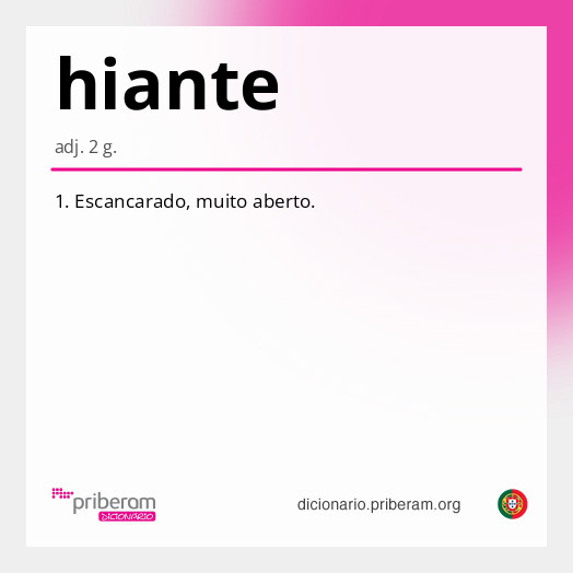 Significado de hiante
