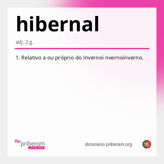 Significado de hibernal