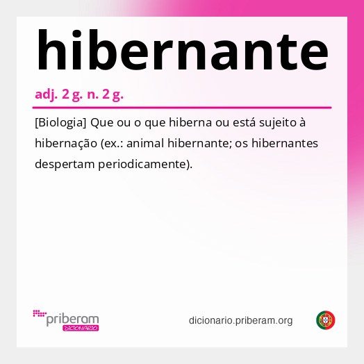 Significado de hibernante