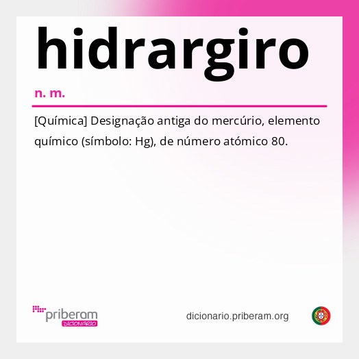Significado de hidrargiro