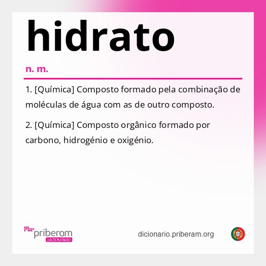 Significado de hidrato