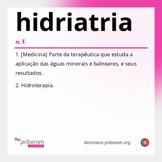 Significado de hidriatria