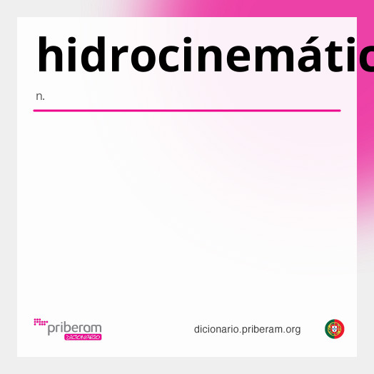 Significado de hidrocinemática