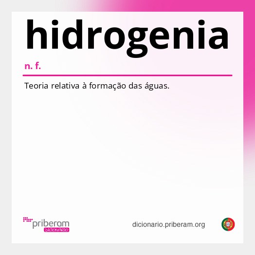 Significado de hidrogenia