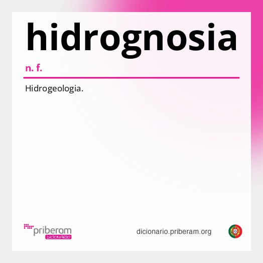 Significado de hidrognosia
