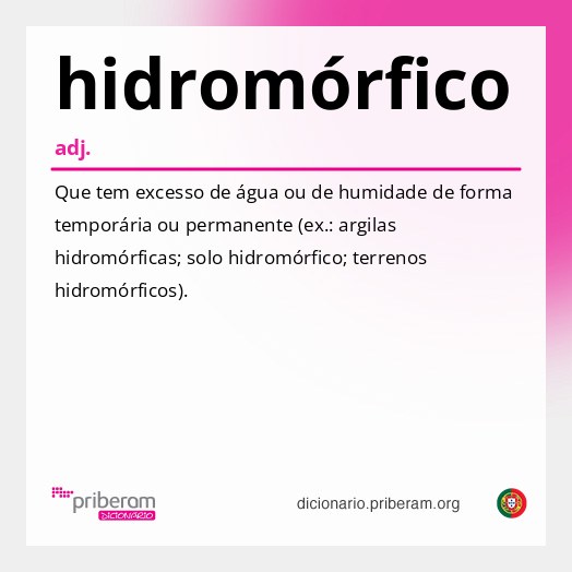 Significado de hidromórfico