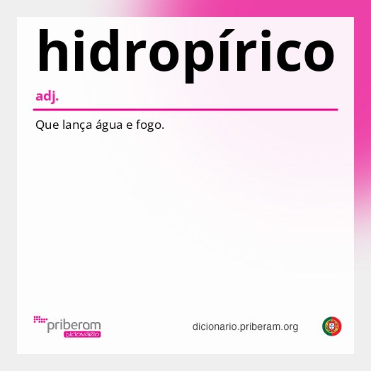 Significado de hidropírico