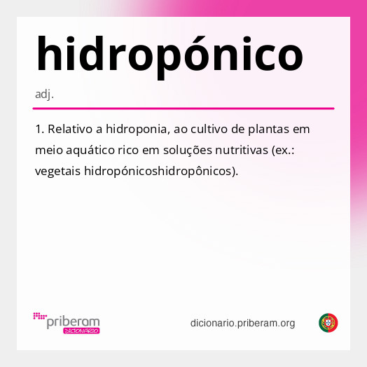 Significado de hidropónico