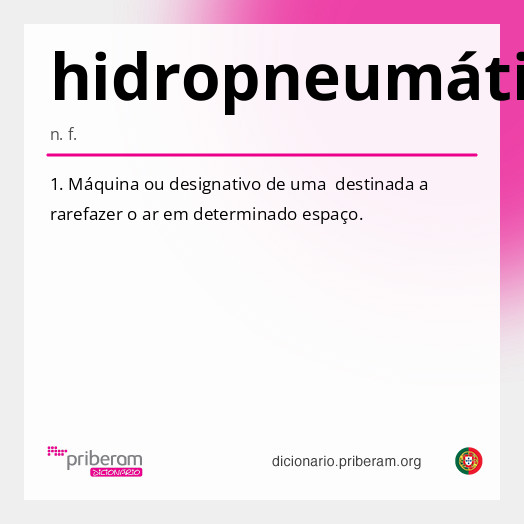 Significado de hidropneumática