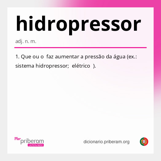 Significado de hidropressor