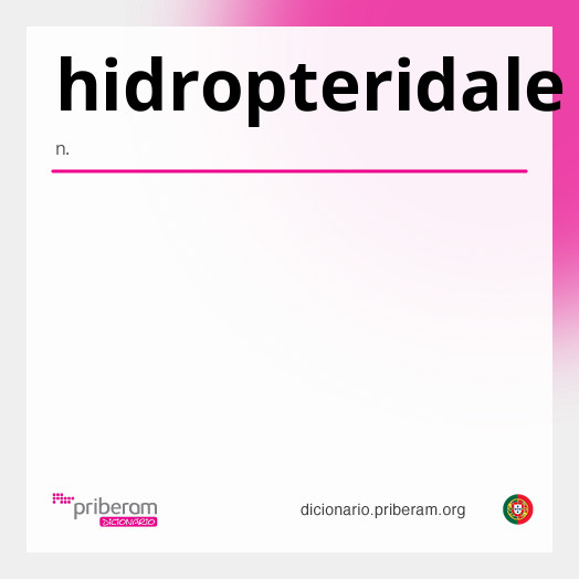 Significado de hidropteridale